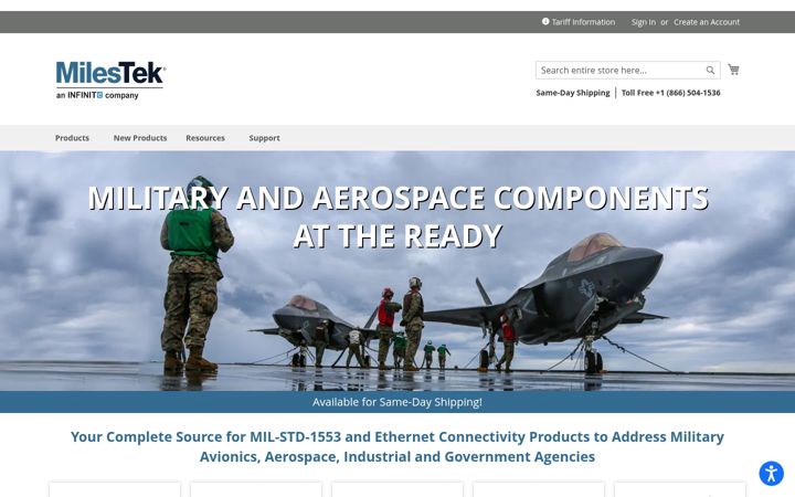 Screenshot of milestek.com