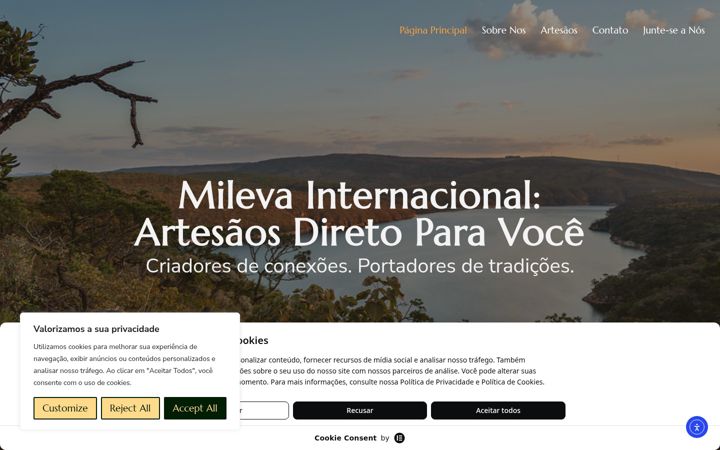 Screenshot of mileva-international.com