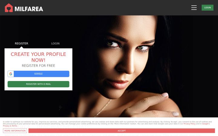 Screenshot of milfarea.com