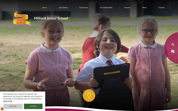Screenshot of milfordjuniors.com