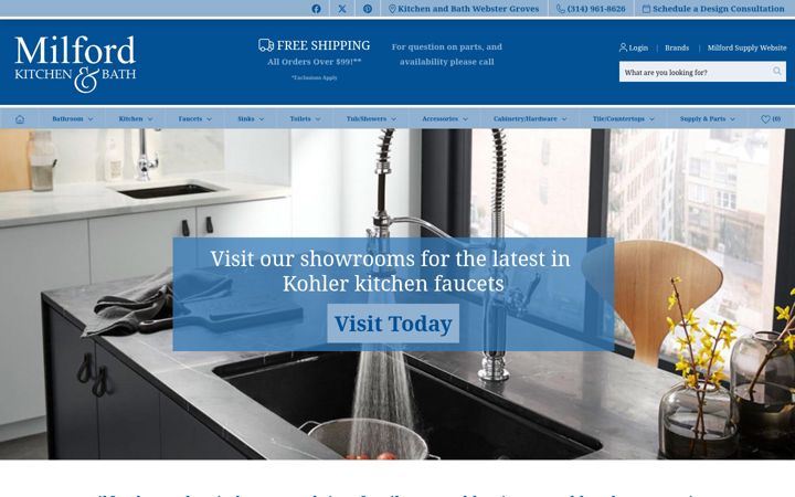 Screenshot von milfordkitchenandbath.com