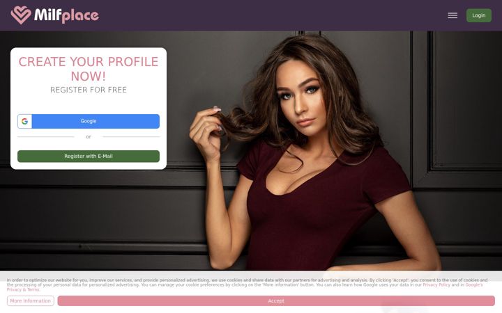 Screenshot of milfplace.com