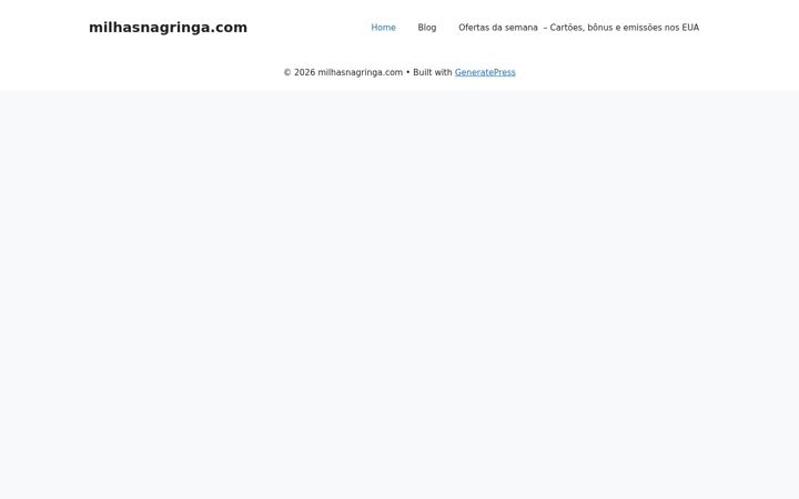 Screenshot of milhasnagringa.com