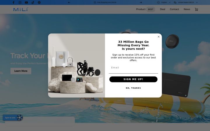 Screenshot of mili-shop.com