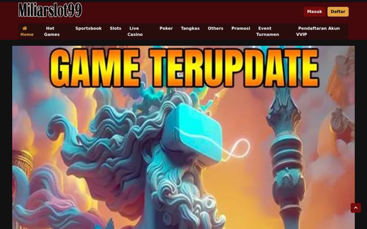 Screenshot of miliarslot99.com