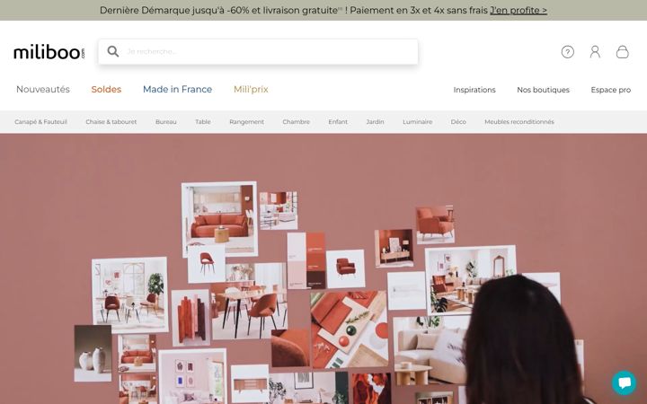 Screenshot of miliboo.com