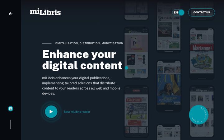 Screenshot of milibris.com