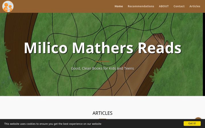 Screenshot of milicomathersreads.com