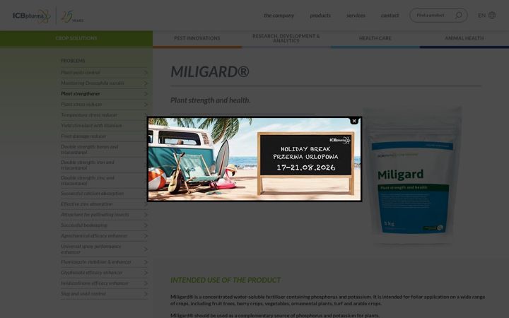 Screenshot of miligard.com