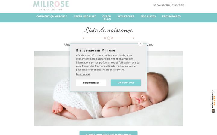 Screenshot of milirose.com