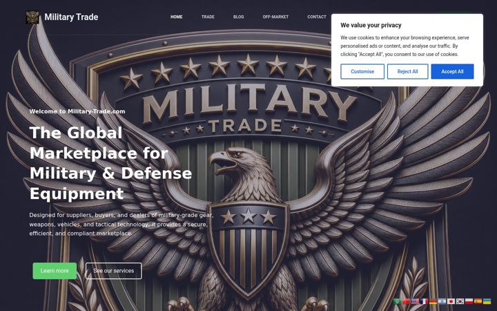 Screenshot of military-trade.com