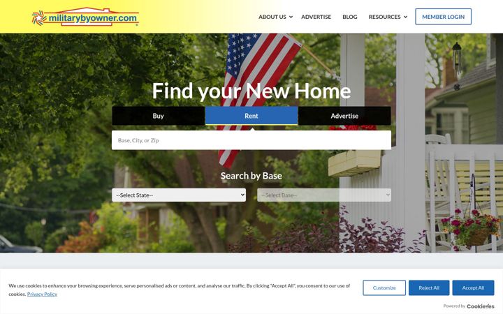 Screenshot of militarybyowner.com