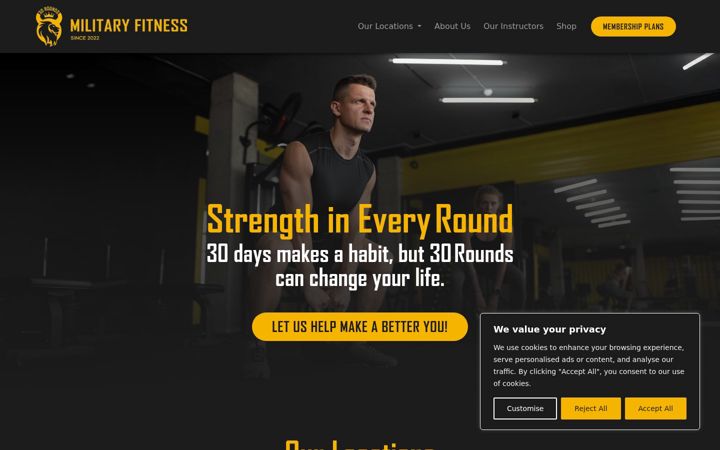 Screenshot of militaryfitness30r.com