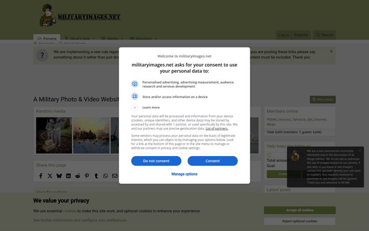 Screenshot of militaryimages.net