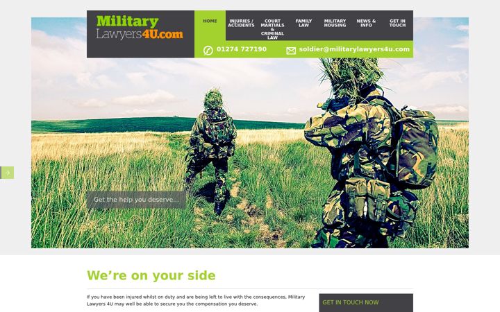 Screenshot of militarylawyers4u.com