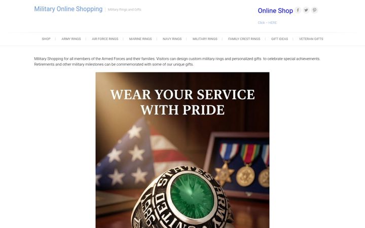 Screenshot of militaryonlineshopping.com