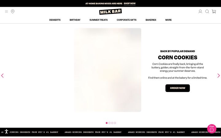 Screenshot of milkbarstore.com