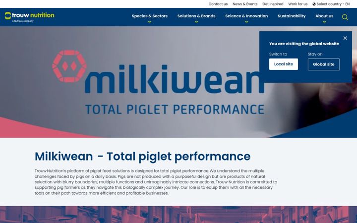 Screenshot of milkiwean.com