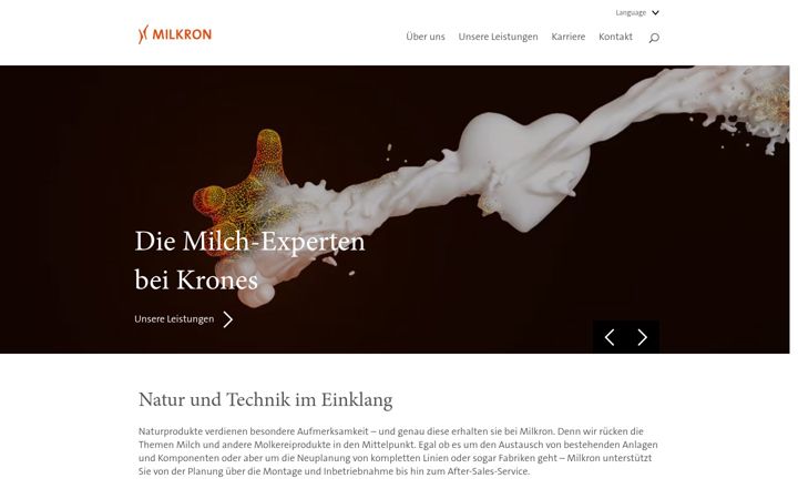 Screenshot of milkron.com
