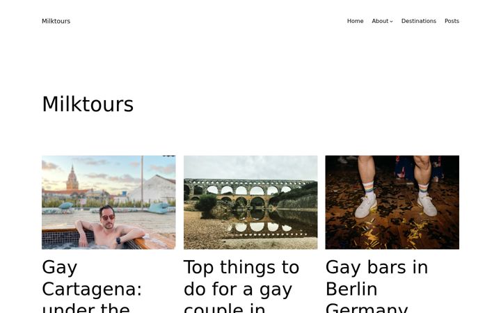 Screenshot of milktours.com