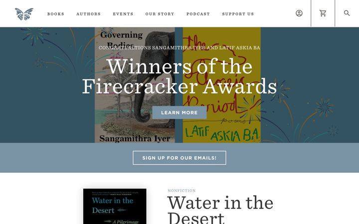 Screenshot of milkweed.org