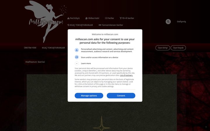 Screenshot of millascan.com