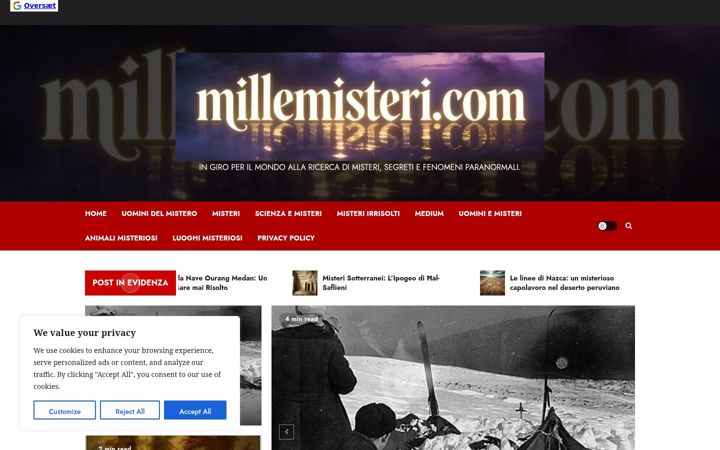 Screenshot of millemisteri.com