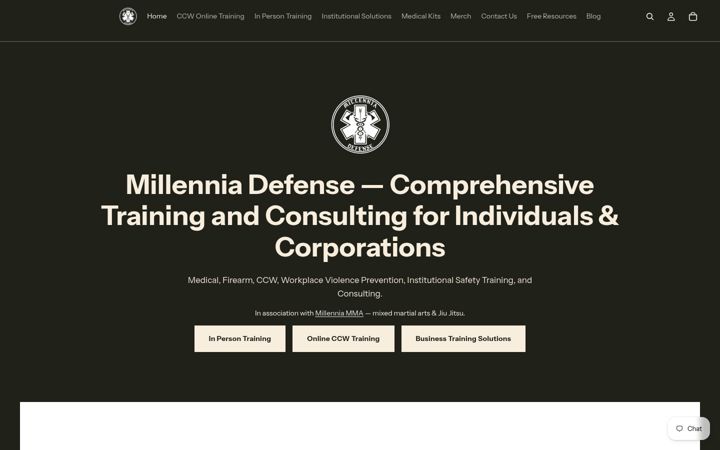 Capture d'écran de millenniadefense.com