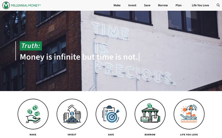Screenshot of millennialmoney.com