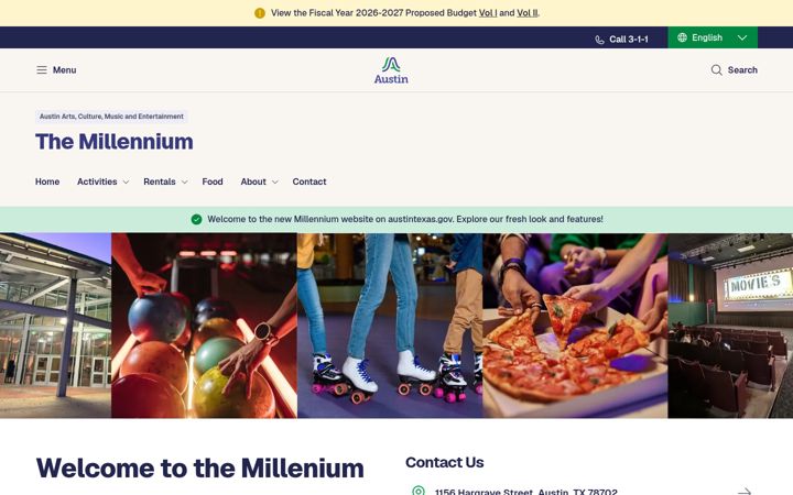 Screenshot of millenniumaustin.com
