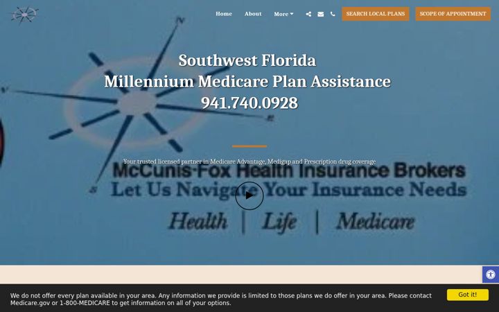 Screenshot of millenniumhealthplanadvocates.com