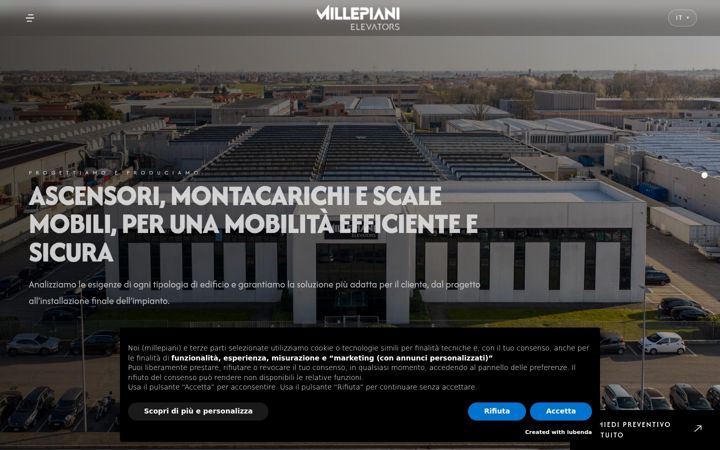 Екранна снимка на millepiani.com