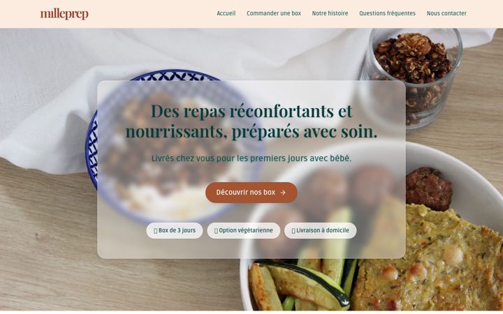 Screenshot of milleprep.com