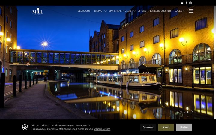 Screenshot of millhotel.com