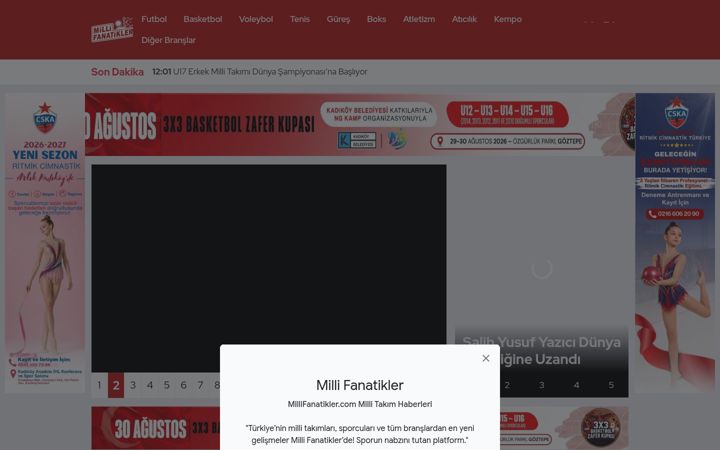 Screenshot of millifanatikler.com