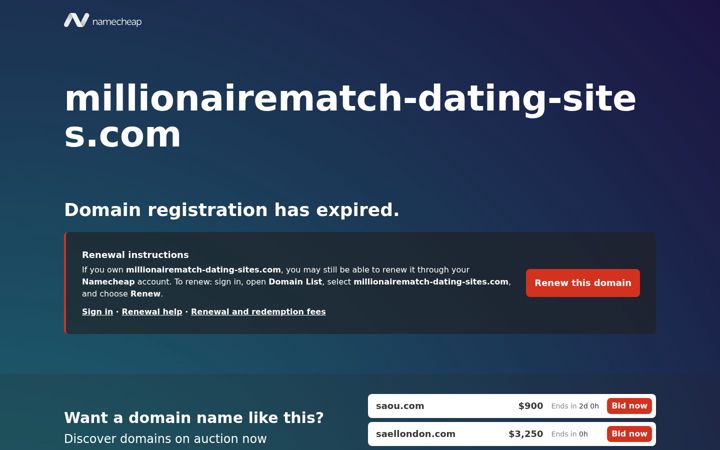 Screenshot of millionairematch-dating-sites.com