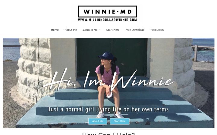Screenshot of milliondollarwinnie.com