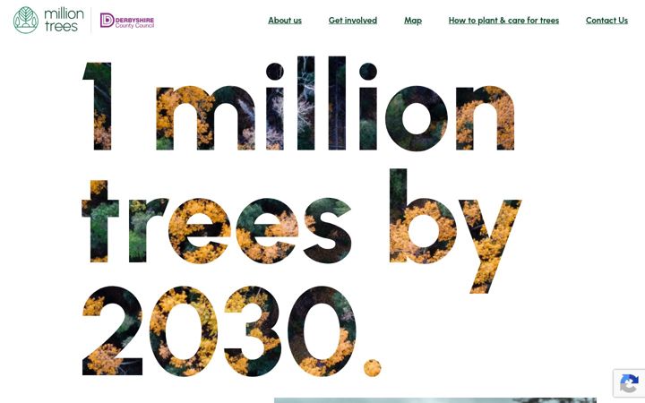Screenshot of milliontrees.co.uk