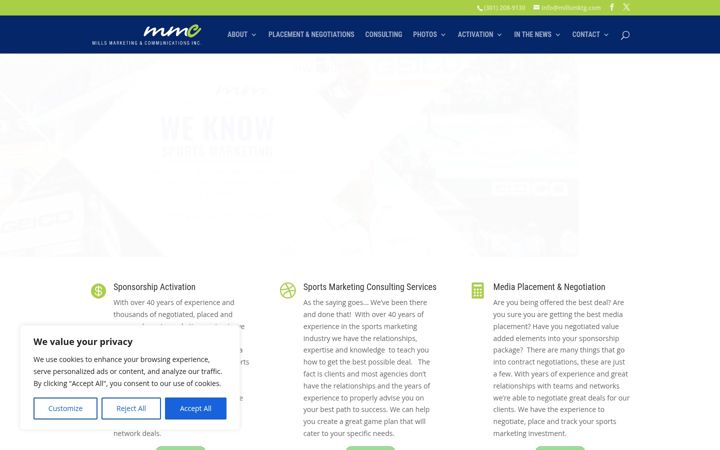 Screenshot of millsmktg.com