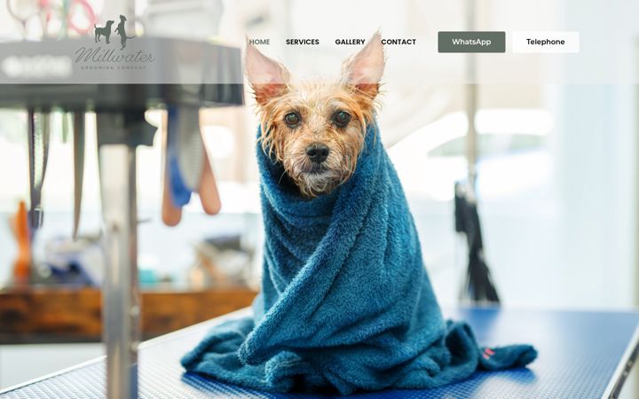 Screenshot of millwatergrooming.company