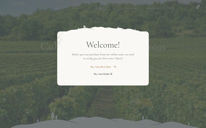 Screenshot of millwines.com
