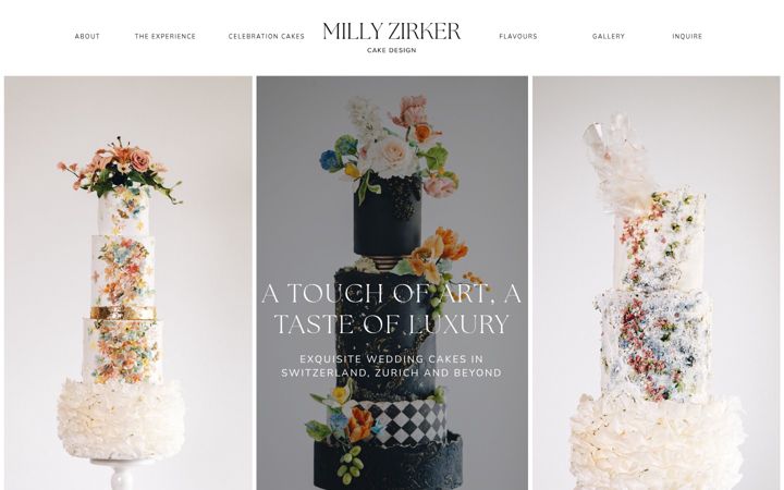Screenshot of millyzirkercakedesign.com