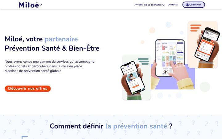 Screenshot of miloe-sante.com