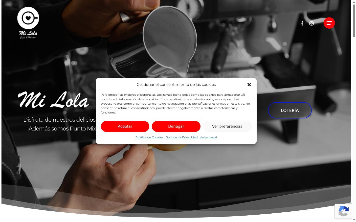 Capture d'écran de la bannière de consentement affichée avant toute interaction