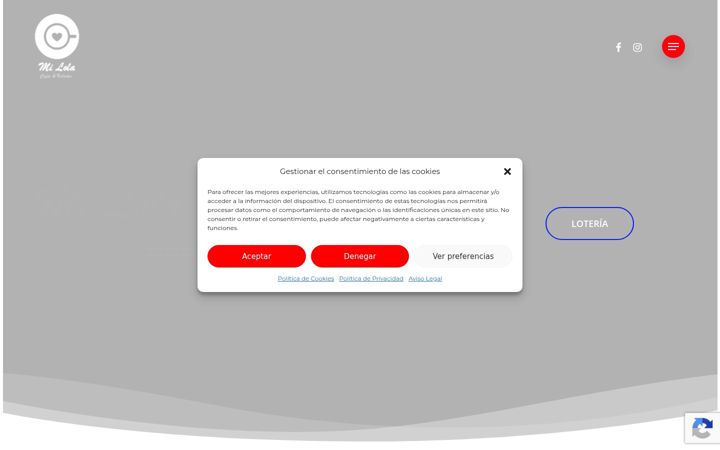 Screenshot of milolacafeteria.com