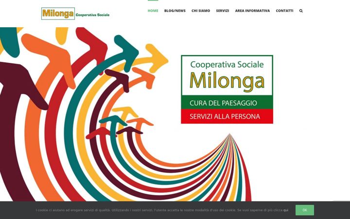 Snimka zaslona za milongacoop.it