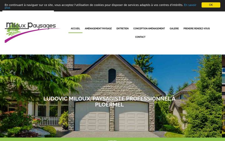 Screenshot of miloux-paysages.com