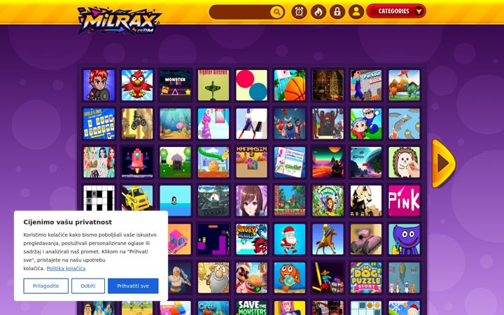Screenshot of milrax.com