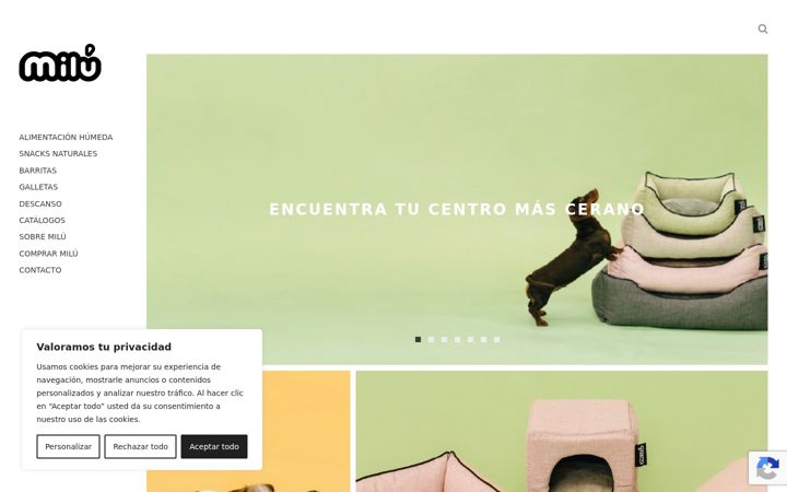 Screenshot of milubcn.com
