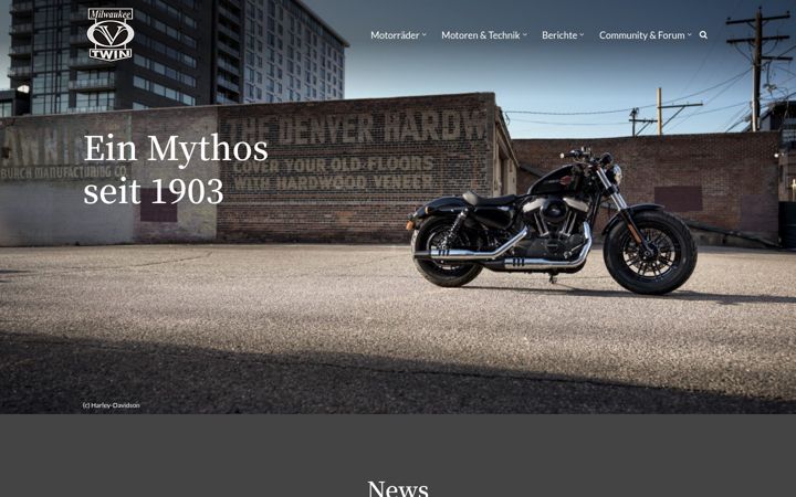 Screenshot of milwaukee-vtwin.de